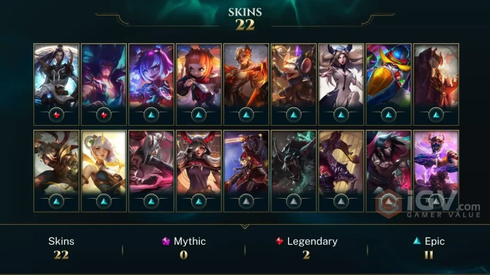 [EUW] S16! - SPLIT 2! Platinum 1 53 LP - 2460 RP - 24 Skins - 32.6 K Be - Ranked Ready - Insta Delivery