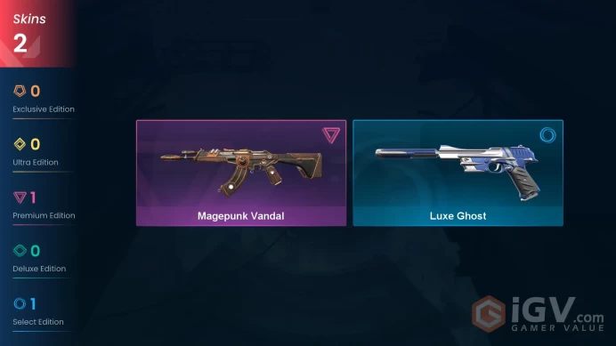 EU 2 skins | Magepunk Vandal | Luxe Ghost | V0494