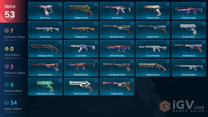 EU | 53 Skins | Full Acces | Champions 2023 Vandal | Reaver Karambit | Chaos Operator | Gaia Vandal + Ghost | Prime Vandal | Rgx Phantom