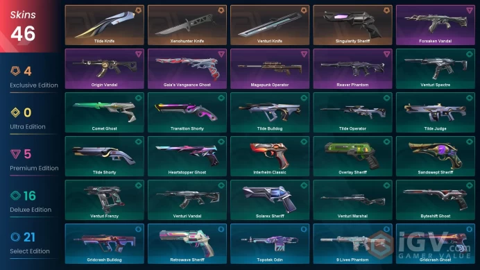 [EU/TR] %50 CHEAP VP! XenoHunter Knife - Forsaken Vandal - Origin Vandal - Singularity Sheriff - Gaia Ghost