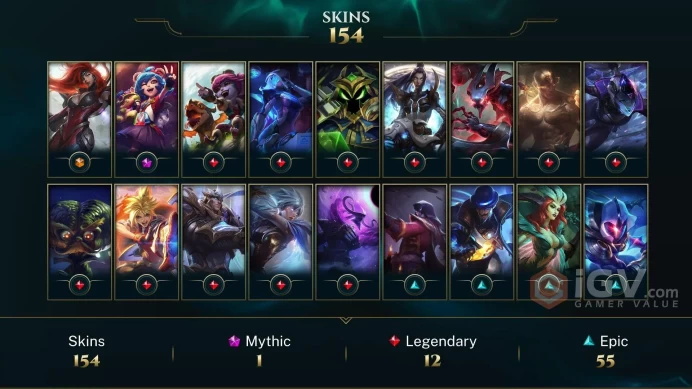 [EUW] | 154 Skin | 110 Champ | Unranked | 40 RP | Email Access | 2025 Ready | 28915 BE | Honor 3 | Level 104
