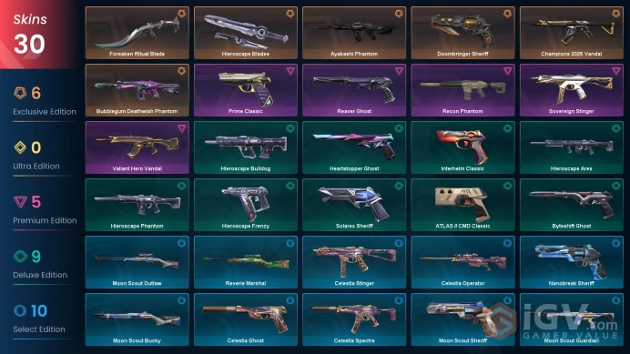[AP] - SKINS 30 - KNIFE 2 - Champions 2025 Vandal - Ayakashi Phantom - Doombringer Sheriff - FULL ACCESS - INSTANT DELIVERY