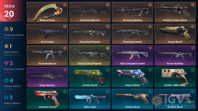 [EU] - SKINS 20 - KNIFE 1 - Protocol 781-A Phantom - Araxys Sheriff - Primordium Vandal - FULL ACCESS - INSTANT DELIVERY