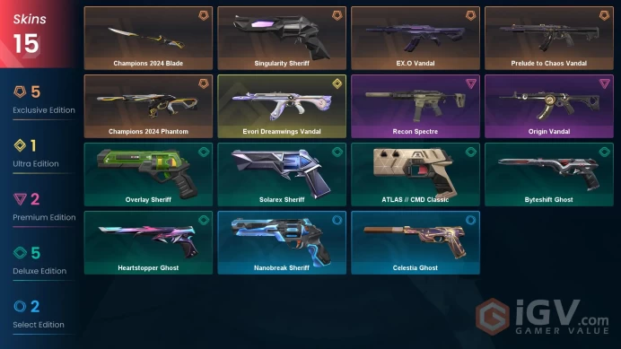[AP] - SKINS 15 - KNIFE 1 - Evori Dreamwings Vandal - Champions 2024 Phantom - Champions 2024 Blade - FULL ACCESS - INSTANT DELIVERY