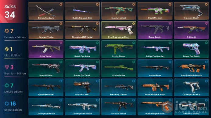 [EU] - SKINS 34 - KNIFE 2 - Evori Dreamwings Ghost - Champions 2025 Vandal - Kuronami Vandal - FULL ACCESS - INSTANT DELIVERY