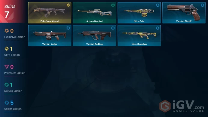 EU | 7 SKINS + 7 AGENTS | Elderflame Vandal