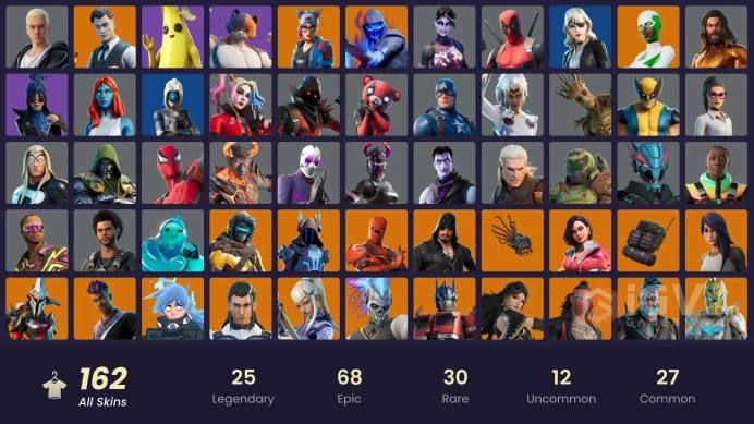 [PC/PSN/XBOX/Nintendo] 162 skins F/A : Hot Marat | Gold Midas | Gold Brutus | FNCS Renegade | Basic Basher | Ol' Woody | Future Relic Scythe | N