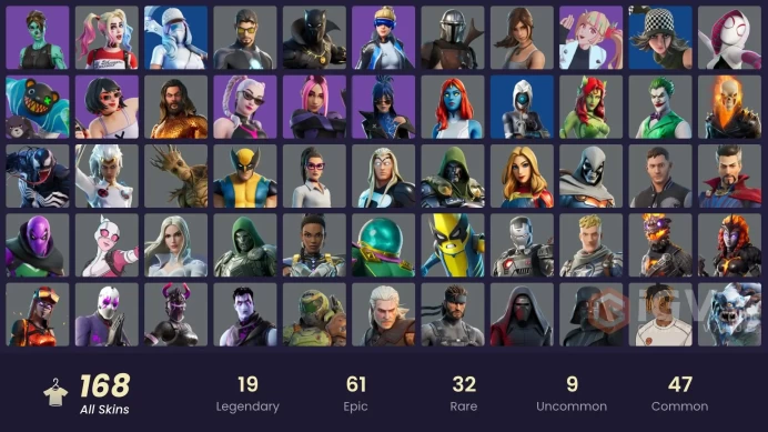 [PC/PSN/XBOX/Nintendo] 168 skins F/A : Eddie Brock | Venom | Sasuke Uchiha | Neo Versa | Grind | Fixer | Lina Scorch | Clutch | Sultura | Mounta