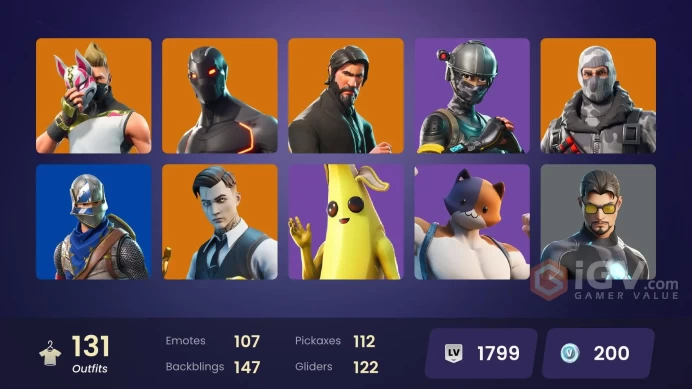 [PC/PSN/XBOX/Nintendo]  131 Skins F/A :  The Reaper | Blue Squire | Royale Knight | Elite Agent | Blue Team Leader | Take The L | Gold Meowscles