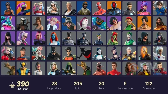 [PC'PSN'XBOX] FA | 390 skins | Renegade Raider | Aerial Assault Trooper | Rainbow Racer | Skullturion | The Cube Queen (Islandbane) | Full Recon