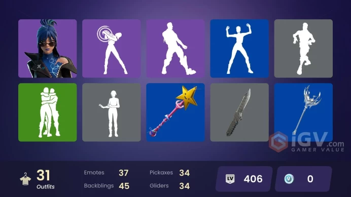 | PC/PSN/XBOX | 31 SKINS | Peter Griffin | Valeria | Spectra Knight | Omegarok | Hope | Montague | Satoru Gojo | Nisha | 0 VBUCKS | Fmm7w |