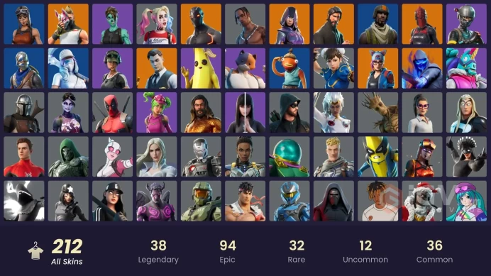 FA / 206 SKINS / TRAVIS SCOTT / THE REAPER / ROYALE KNIGHT / GLOW / BLUE SQUIRE / TAKE THE L / OG STW DELUXE