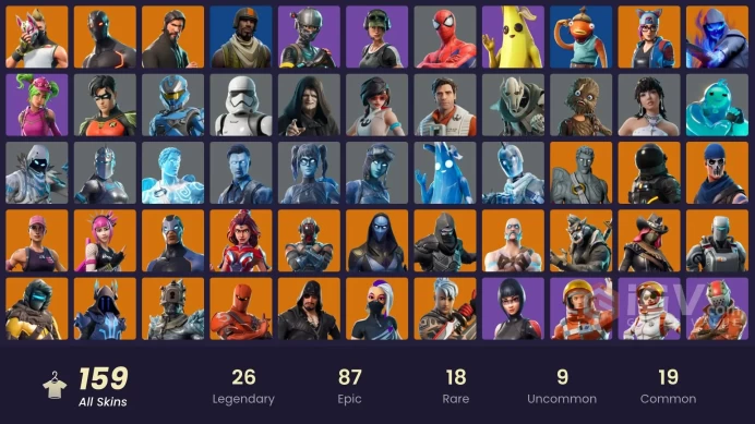 FA / 152 SKINS / THE REAPER / UNCHAINED RAMIREZ / TAKE THE L / ELITE AGENT / OG STW