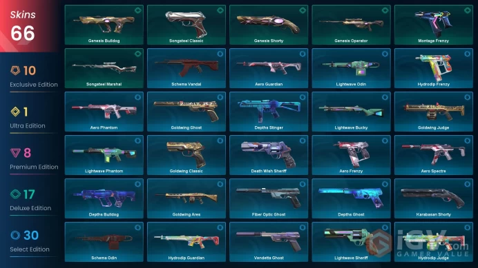 66 Skin // EU-TR // Elderflame + Mystbloom + Aemondir + Reaver + Forsaken + Recon + Oni + 6 Knife // FULL Access // Diamond 1