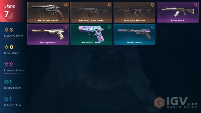 [EU\TURKEY] - SKINS 7 - Prelude to Chaos Vandal - Nocturnum Phantom - Neo Frontier Sheriff - FULL ACCESS - INSTANT DELIVERY