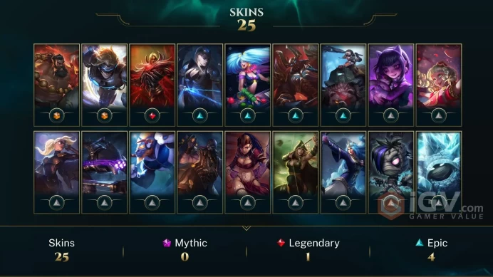 OCE - 33 LVL - Silver 2017 - 25 Skins - Spirit Guard Udyr - Pulsefire Ezreal - Goth Annie - Blood Lord Vladimir - Worlds 2017 Ashe - OC484