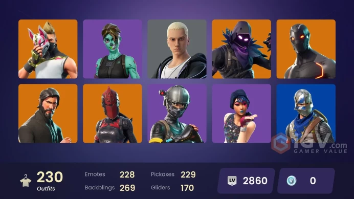 FA / 216 SKINS / SPARKLE SPECIALIST / MINTY / THE REAPER / NEO VERSA / BLUE SQUIRE / ROYALE KNIGHT / GOLD MIDAS / GOLD BRUTUS / OG STW