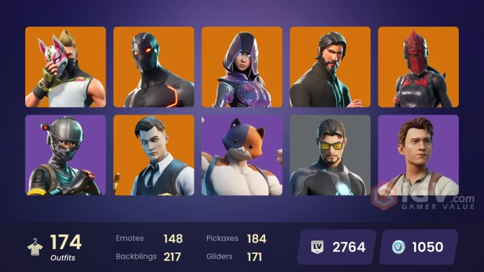FA / 163 SKINS / THE REAPER / GLOW / ELITE AGENT / BLUE TEAM LEADER / GOLD MIDAS / BLUE STRIKER / TART TYCOON / ROGUE AGENT / XEV / OG STW