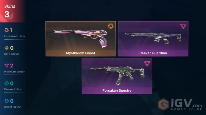 EU | 3 skins | Mystbloom Ghost | Forsaken Spectre | Reaver Guardian | S8786