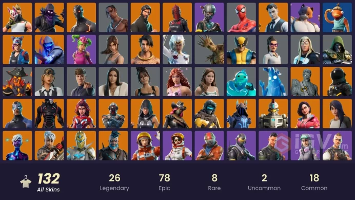 FA / 104 SKINS TRAVIS SCOTT / THE REAPER / ELITE AGENT / GOLD MIDAS / OMEGA (STAGE 5) / WORLD CUP / GOLD BRUTUS / GRIND / CLUTCH