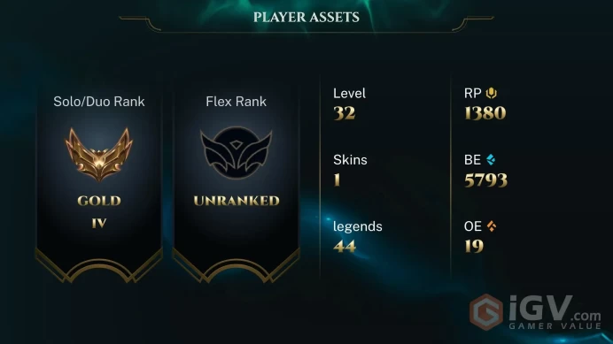 [EUW] S2026 - Gold 4 - 3W - 7L - +30/-10 LP Gain - Honor 3 - 5793 Be - 1380 RP - Instant Delivery