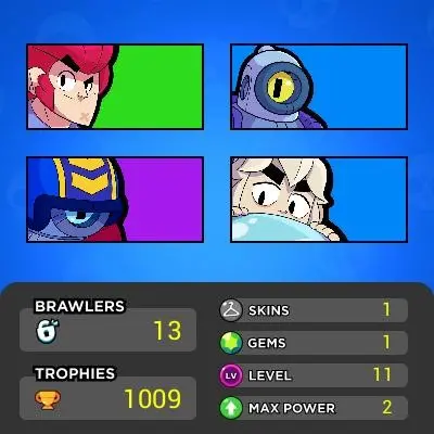 1009 Trophy | 13 Brawlers 2 MAX Lvl | 2 Epic [Moon-Curser Penny,QuitPlay Poco] 1 Super Rare Skin |CN Yess|TakeMail|BRS839