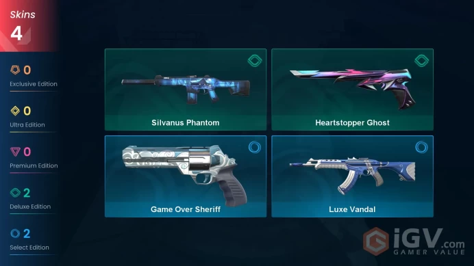 | AP | 4 SKINS | VALUE: 2150 VP | Silvanus Phantom | Heartstopper Ghost | RANKED READY | 92 LEVEL | INSTANT DELIVERY | FULL ACCESS | FlAHX |