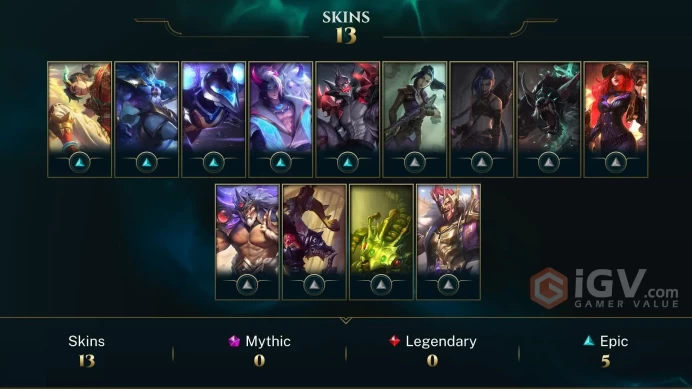 [EUW] Season 2026 - Platinum 3 - 6W-6L - +30/-10 LP Gain - 11K Be - 61Champ - 16Skin - Instant Delivery