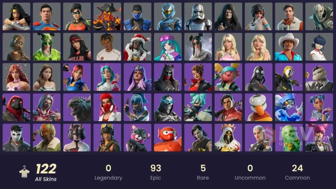 Fortnite Account | 925 Account Level | 120 Outfits | Star Wars + DC + Billie Eilish + Sub-Zero | Email Included | PSN
