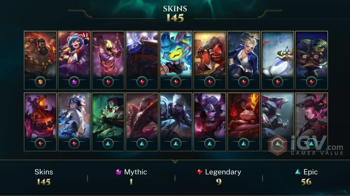 EUW - 329 LVL - ~ 150 Skins - All Champions - Battle Academia Yone - Empyrean K'Sante - True Damage Yasuo - Victorious Skins - WE210