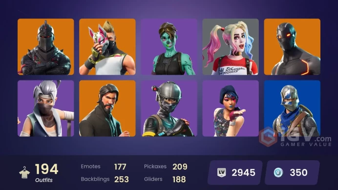 [PC/XBOX] 193 skins | OG STW | Black Knight | Sparkle Specialist | The Reaper | Blue Squire | Royale Knight | Elite Agent | 350 VB