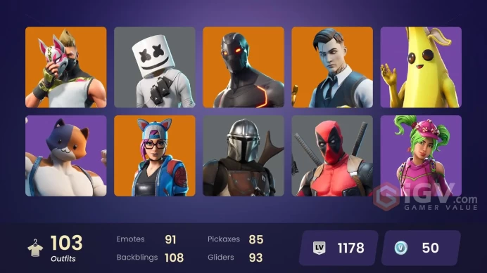 Fortnite Account [PC] 99 skins | OG STW | Gold Midas | Point Patroller | Fixer | Cloud Striker | Rogue Agent | A.I.M. | Raz | The Ice King|50 VB