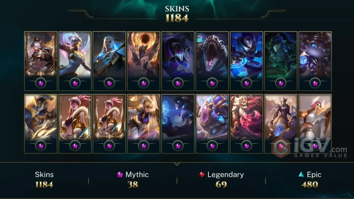 EUW | 1184 Skins | 164 Champions | Level 563 | 85882 BE | Infernal Amumu | SKT T1 Jax | Firecracker Sejuani