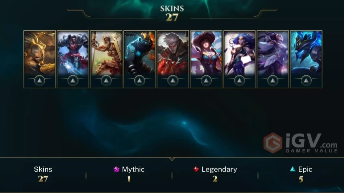EUW -(S16) UNRANKED- 75 Champ - 27 Good Skins(1 Mythic, 2 Legendary, 5 Epic) - 5.7K BE -S3 ACC - HANDAMDE -  FULL ACCES - CHEAP