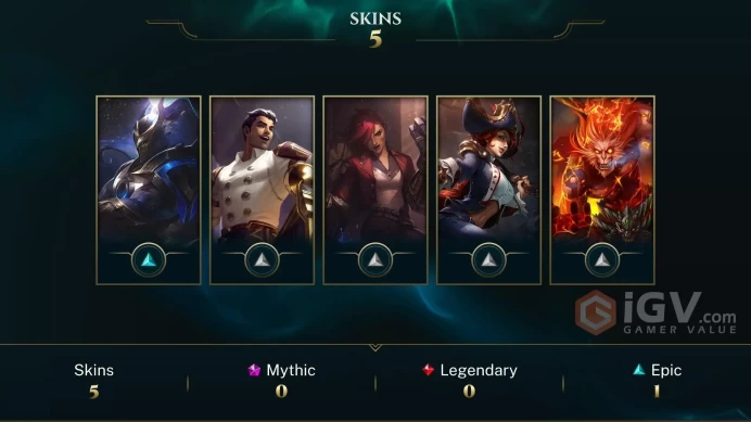 [LAN] - League of Legends | SKINS [5] | Сhampions [17] | LVL [22] | Full access + mail |