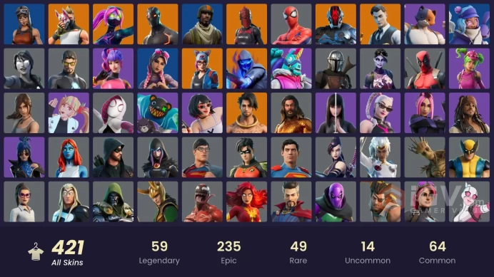 [PC/PSN/XBOX] 419 skins | 18150 VBUCKS! |Dluexe STW | Renegade Raider | Aerial Assault Trooper | Lara Croft | Tidy | Orange Justice | Verve 