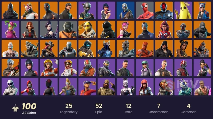 [PC] 100 skins | Black Knight | Sparkle Specialist | The Reaper | Blue Squire | Royale Knight | Elite Agent | Rogue Agent | 250 VB