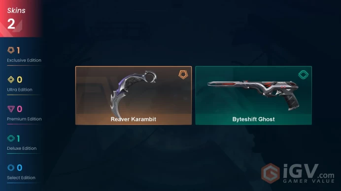 [ASIA] 2 Skins | 1 Knife | Full Acces | Reaver Karambit / Byteshift Ghost |