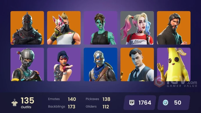 [PC/XBOX] 135 skins | OG STW | Black Knight | Sparkle Specialist | The Reaper | Blue Squire | Royale Knight | Elite Agent | Gold Midas | 50 VB