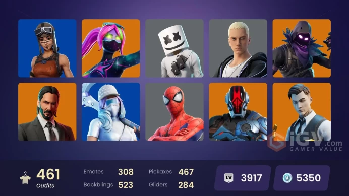 [PC/PSN/XBOX] 456 skins | Leon S. Kennedy | Renegade Raider | Master Chief | Electri Claw | Claire Redfield | Lara Croft | 5300 VB