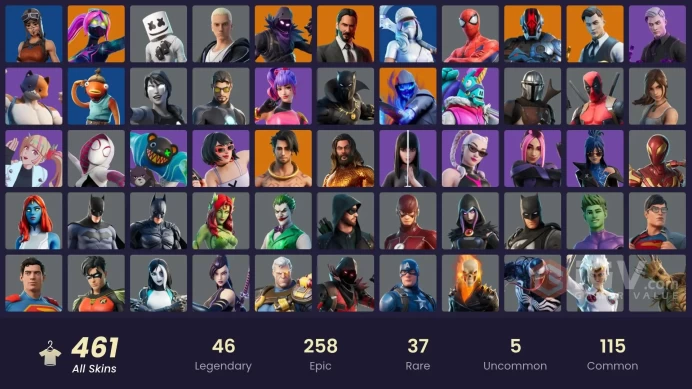 [PC/PSN/XBOX] 456 skins | Leon S. Kennedy | Renegade Raider | Master Chief | Electri Claw | Claire Redfield | Lara Croft | 5300 VB