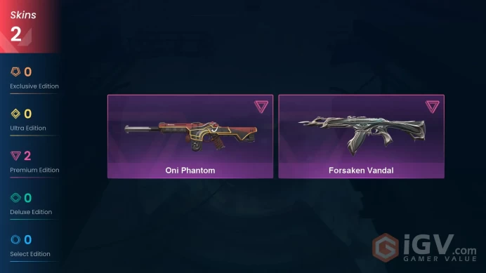 EU | 2 skins | Forsaken Vandal | Oni Phantom | B5344