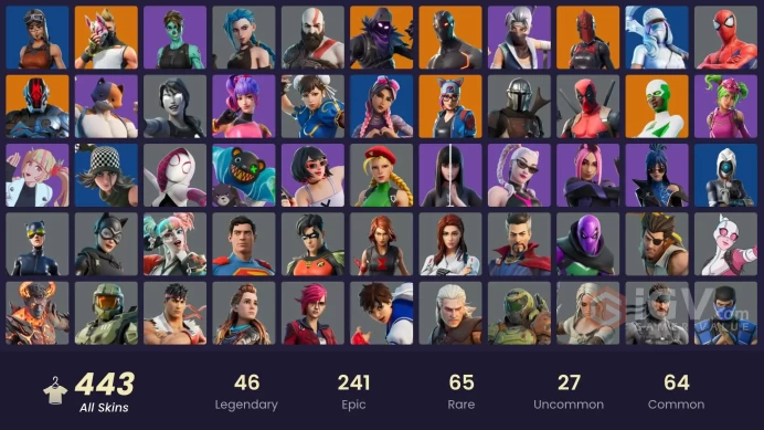 [PC/PSN/XBOX] 441 skins  | Polo Prodigy | Gold Kratos | Leviathan Axe | Omega (stage 5) | Master Chief (Matte Black) | Chun-Li| 100 VB