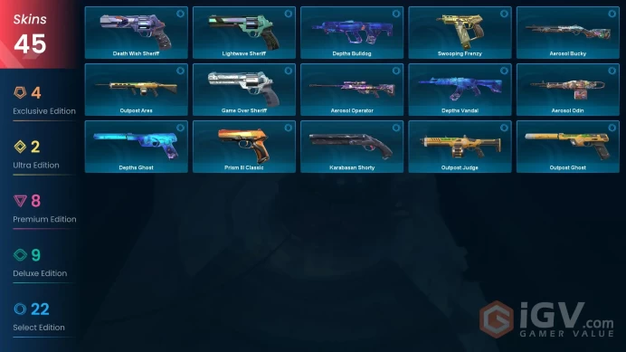 EU [ 45 TOP SKINS + 2 KNIFE ] RGX 11z Pro Blade + Radiant Phantom + Radiant Bulldog + RGX 11z Pro Vandal + Oni Phantom / full acces