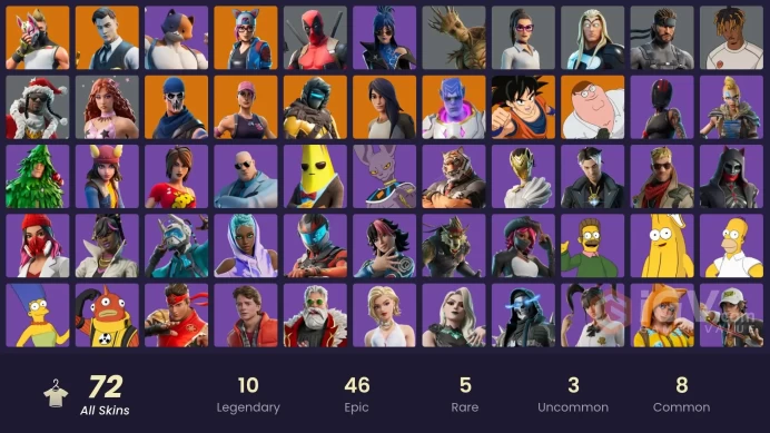 Fortnite Account [PC] 70 skins Deluxe Edition | OG STW | Gold Midas |Dragon Ball Outfits| Peter Griffin | Kymera | Son Goku | Drift |50 VB