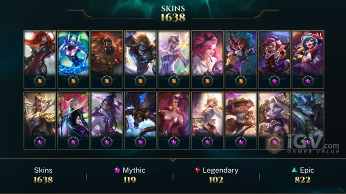 NA EMAIL CHANGEABLE 1638 SKINS PAX TWISTED FATE 119 MYTHIC 88 PRESTIGE 70KOE 115 ME 355 CHROMA LAST PLAY 2024