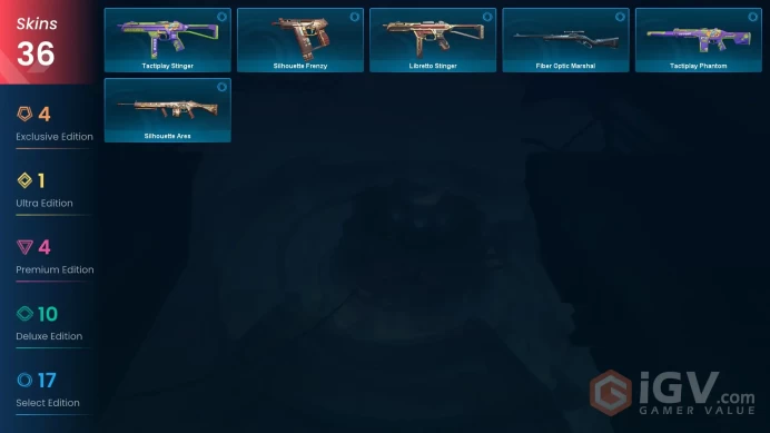EU 36 skins | Protocol 781-A Phantom | Imperium Vandal | Neo Frontier Sheriff | Guardrail Hammer | Sandswept Dagger | Oni Vandal | V0499