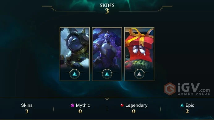 EUW GOLD 3 I +30 -10 LP GAIN I HIGH MMR I 3 SKIN I 2022 HANDMADE I FULL ACCES I INSTANT DELIVERY I SAFE