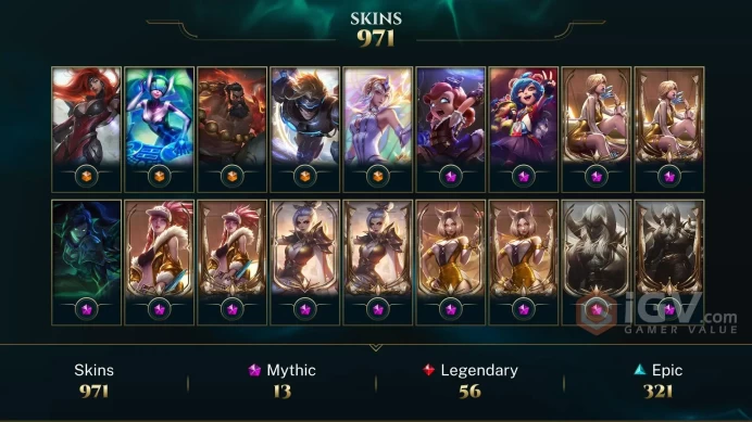 EUW EMAIL CHANGEABLE 971 SKINS 10 Prestige 5 ultimate Victorious: Aatrox Sivir Graves Maokai