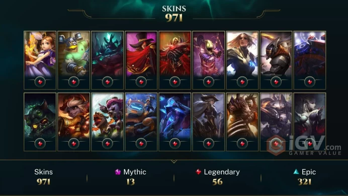 EUW EMAIL CHANGEABLE 971 SKINS 10 Prestige 5 ultimate Victorious: Aatrox Sivir Graves Maokai